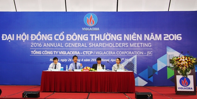 Đại hội đồng cổ đông thường niên năm 2016 của Tổng công ty Viglacera – CTCP